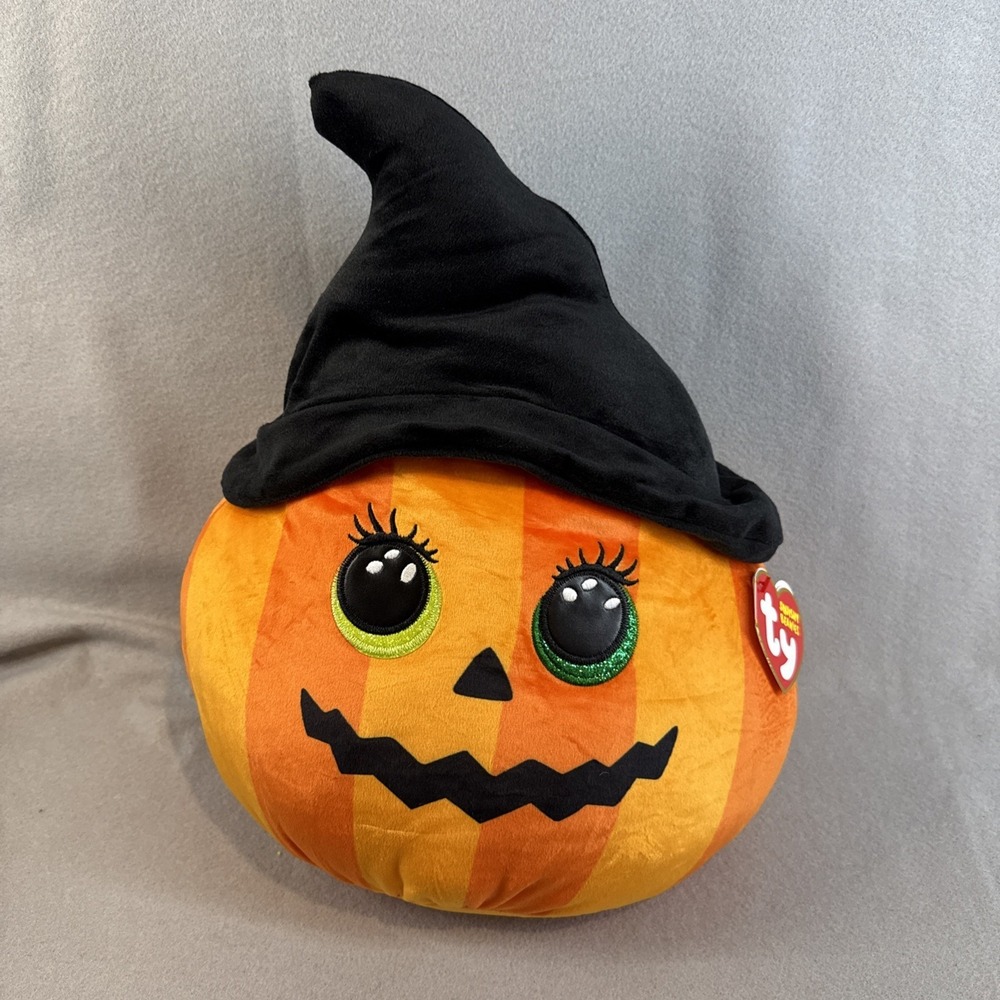 Ty Squish-A-Boos 🎃‎ RAMONA THE PUMPKIN 10"  New MWMT's
